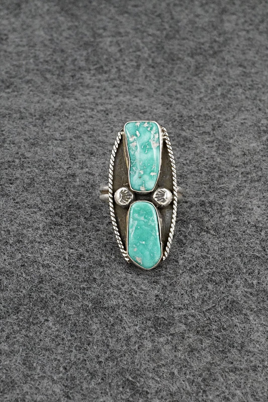Turquoise & Sterling Silver Ring - Priscilla Reeder - Size 8