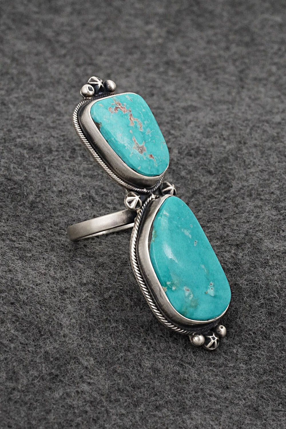 Turquoise & Sterling Silver Ring - Randy Billy - Size 7
