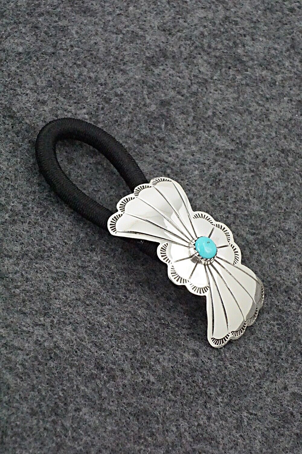 Turquoise & Sterling Silver Hair Tie - Phil Lynn