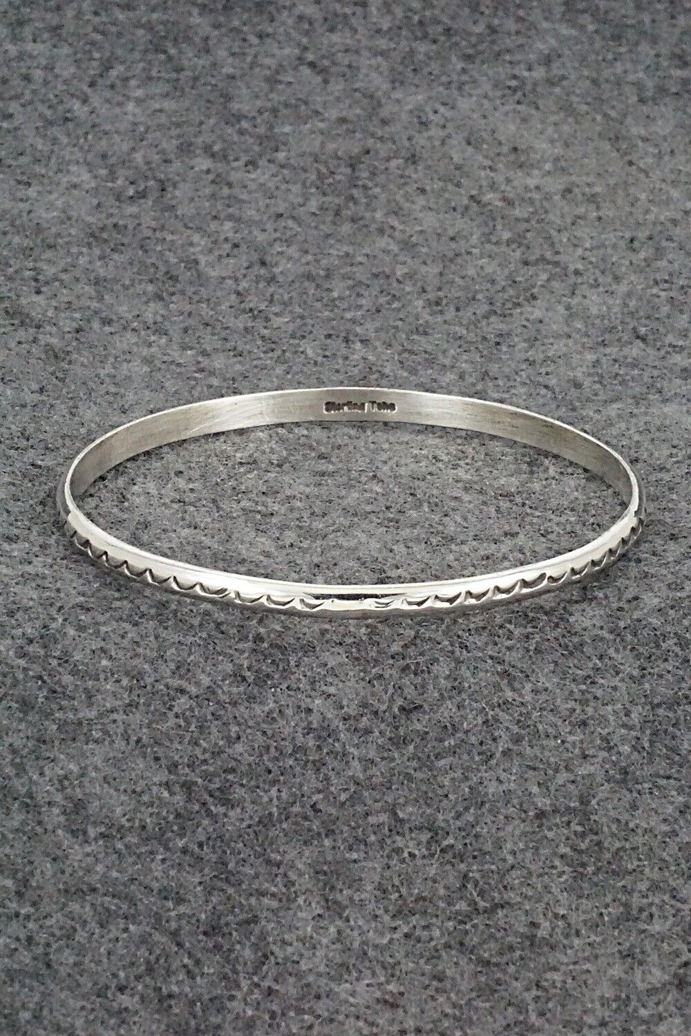 Sterling Silver Bangle Bracelet - Elaine Tahe