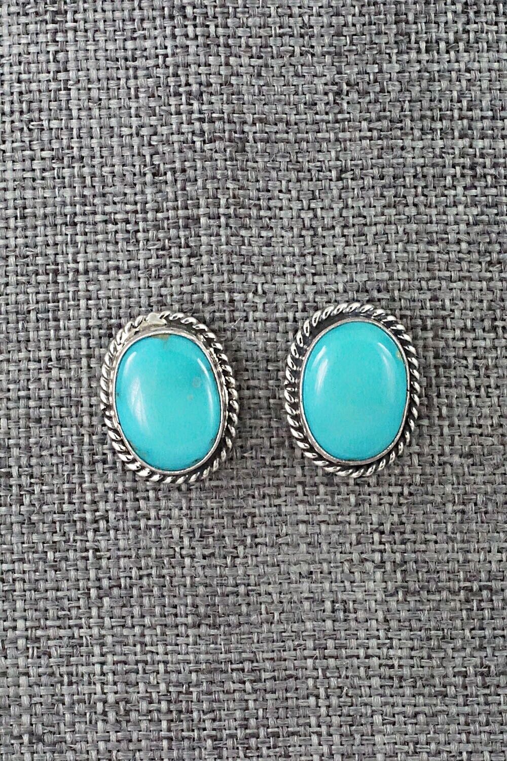 Turquoise & Sterling Silver Earrings - Marco Begaye