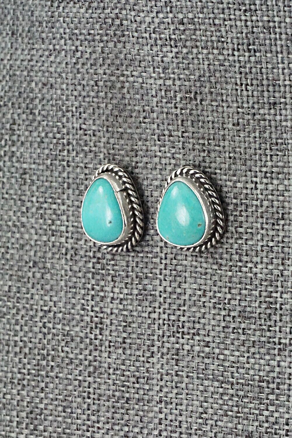 Turquoise & Sterling Silver Earrings - Marco Begaye