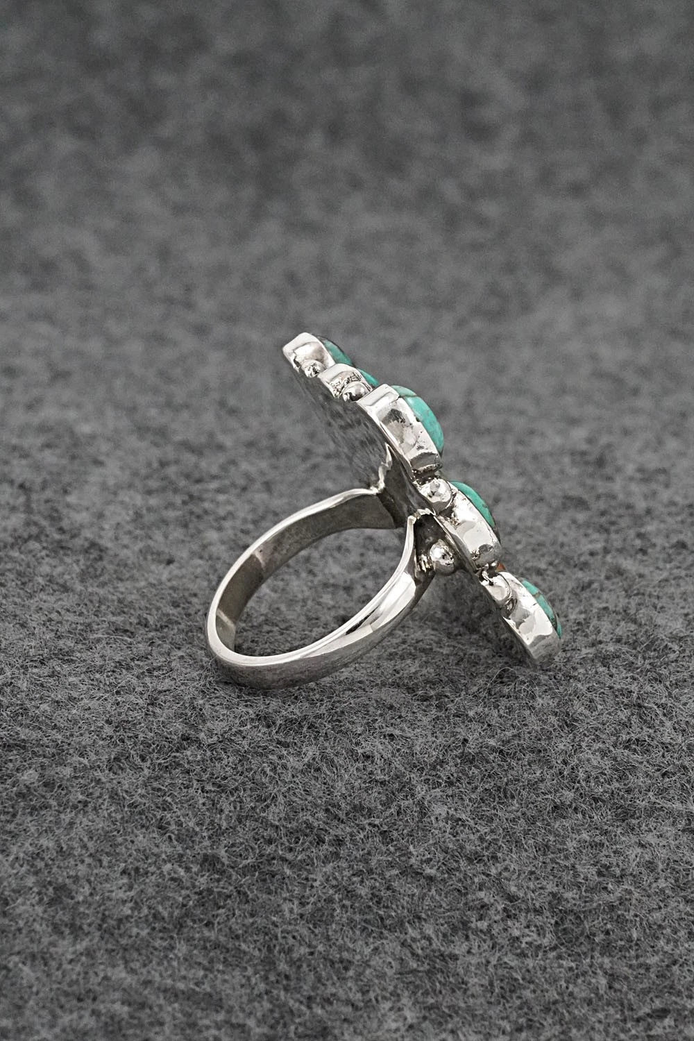 Turquoise & Sterling Silver Ring - Priscilla Reeder - Size 8