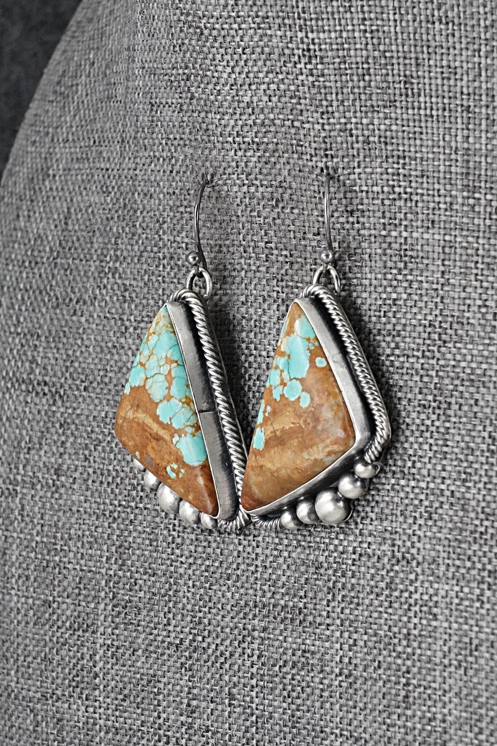 Turquoise & Sterling Silver Necklace and Earrings Set - Paul Livingston