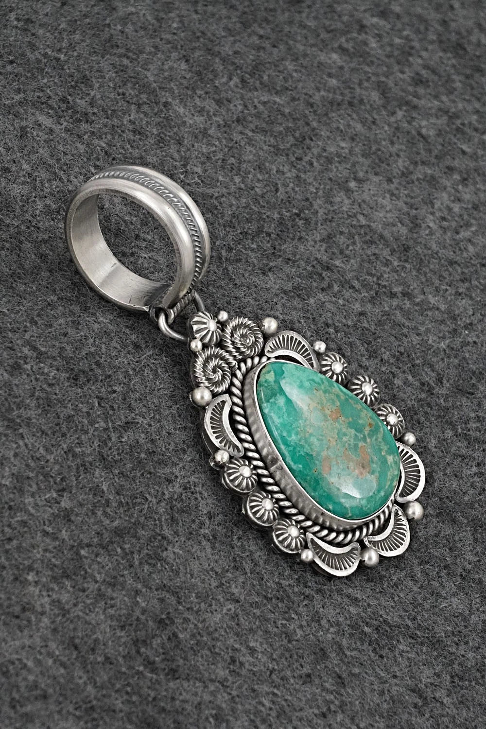 Turquoise & Sterling Silver Pendant - Rosita Calladitto