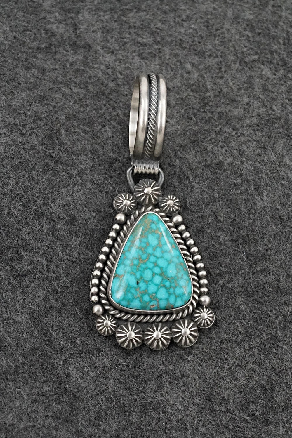 Turquoise & Sterling Silver Pendant - Michael Calladitto