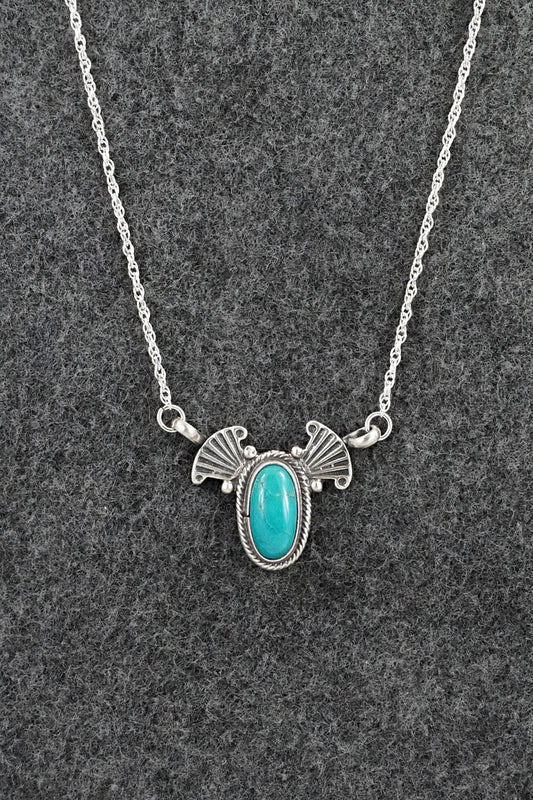 Turquoise & Sterling Silver Necklace - Verley Betone