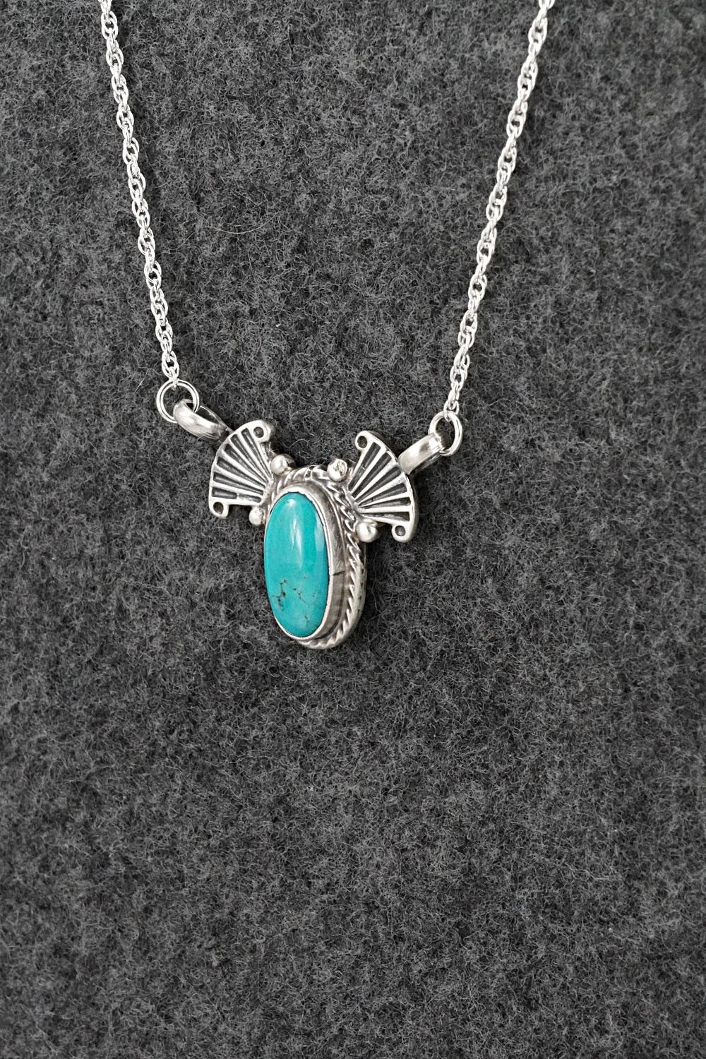 Turquoise & Sterling Silver Necklace - Verley Betone