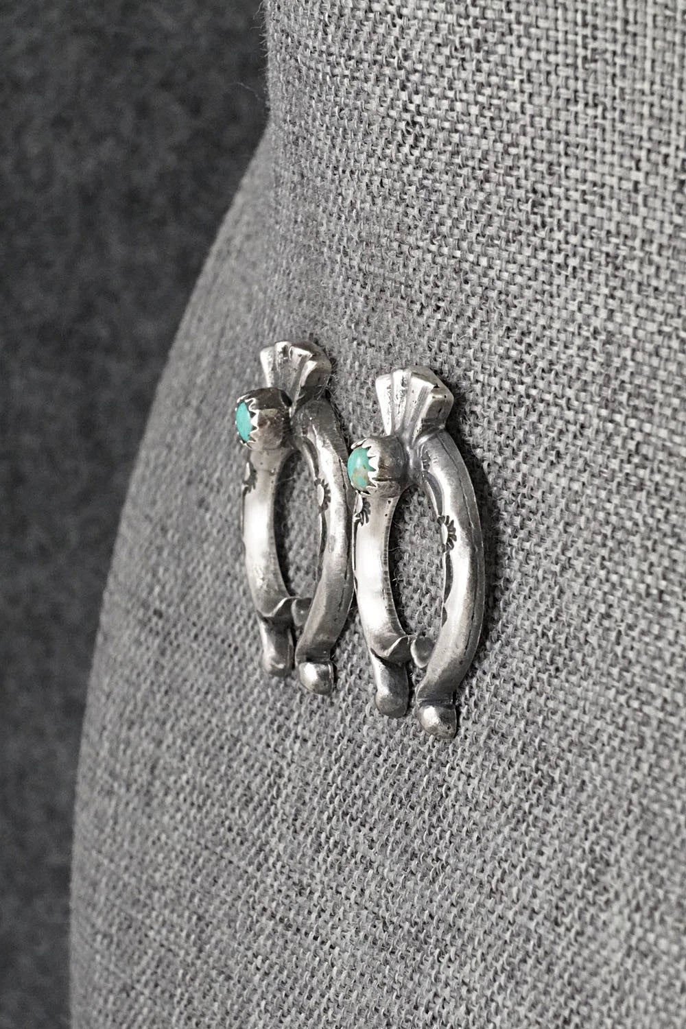 Turquoise & Sterling Silver Earrings - Adrienne Gordon