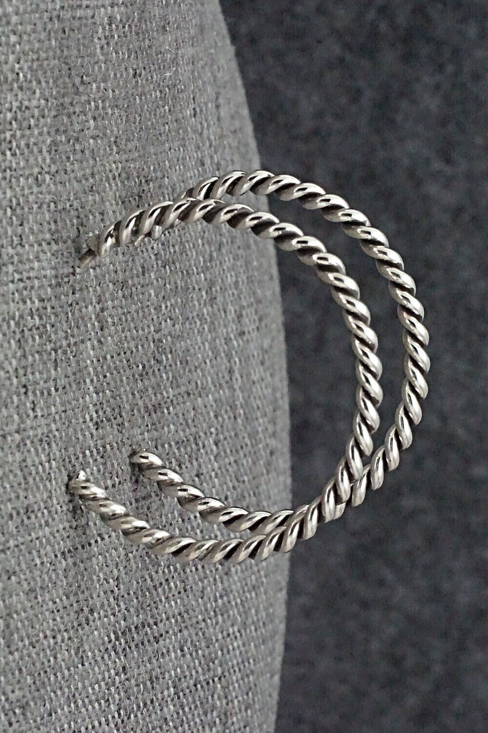 Sterling Silver Hoop Earrings - Elaine Tahe