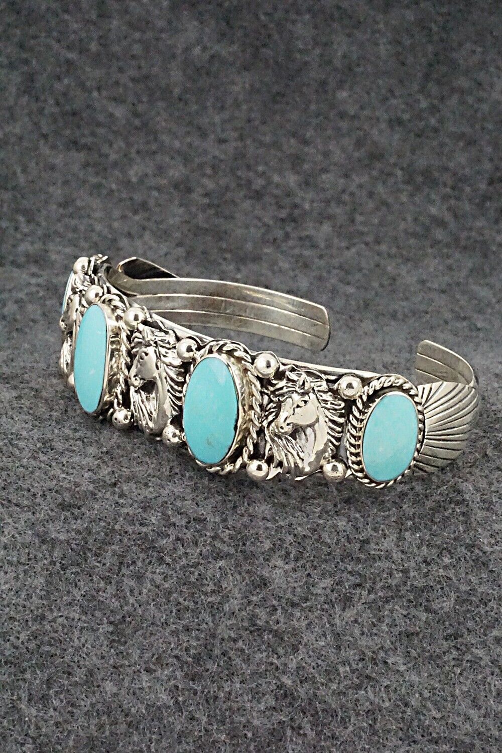 Turquoise & Sterling Silver Bracelet - Bobby Platero