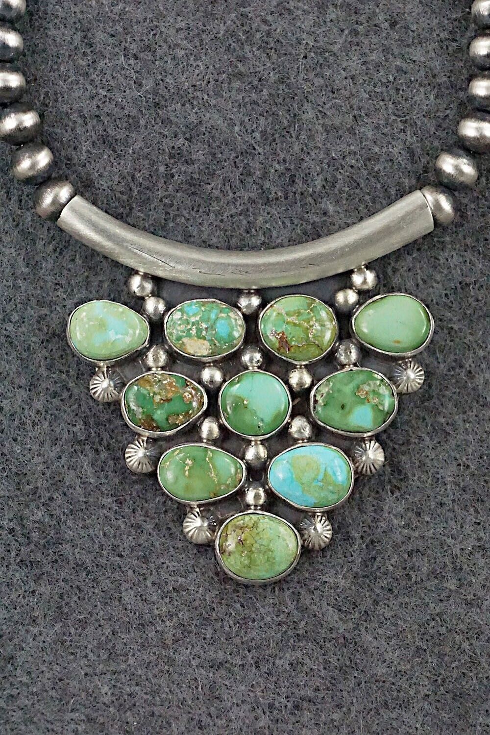 Turquoise & Sterling Silver Necklace - Tom Lewis
