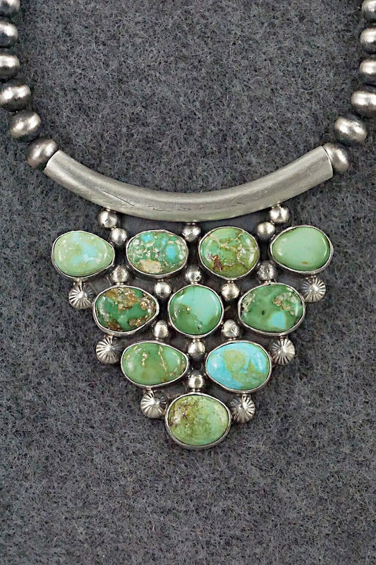Turquoise & Sterling Silver Necklace - Tom Lewis