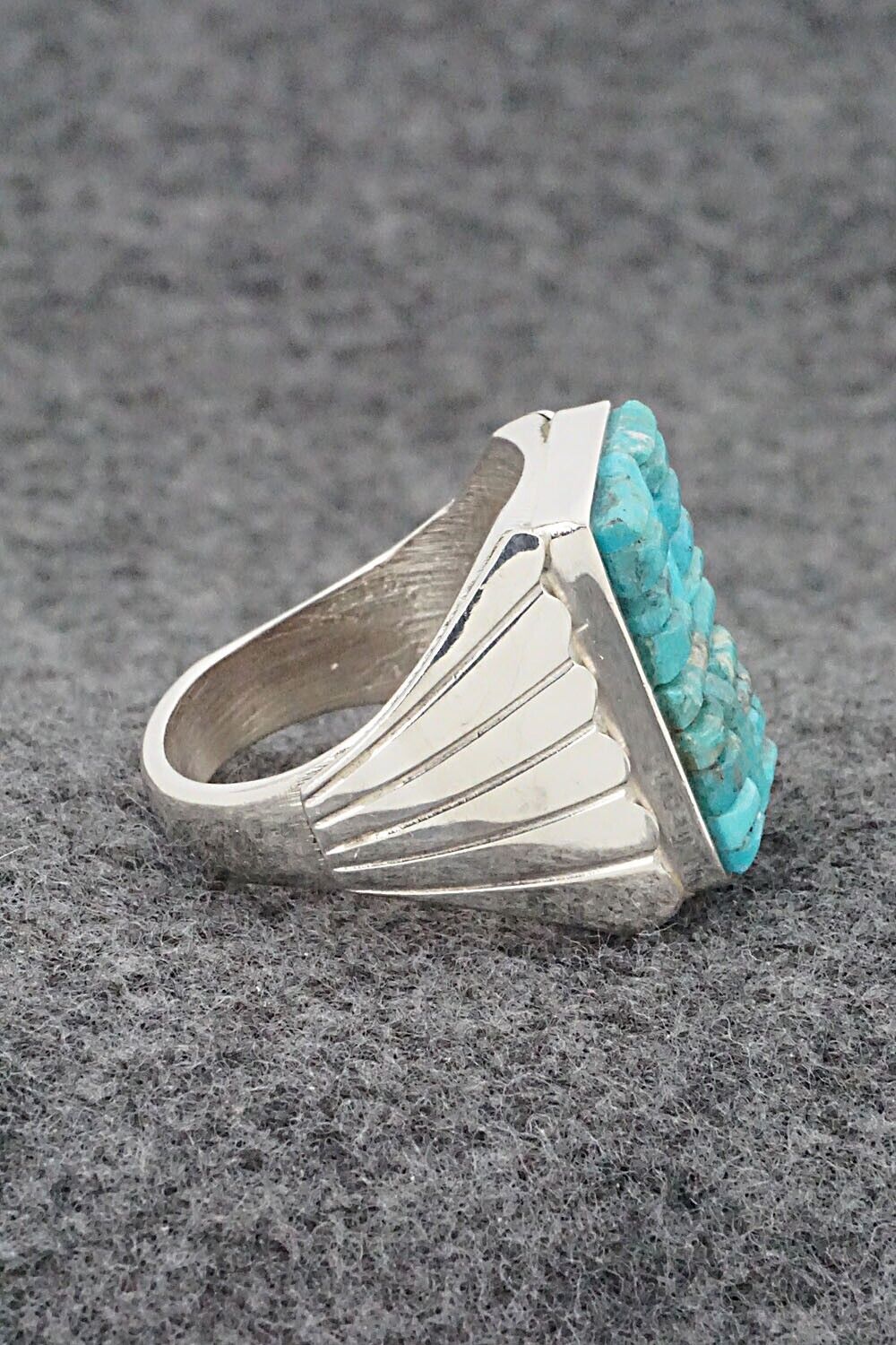 Turquoise & Sterling Silver Ring - Sam Arviso - 10.5