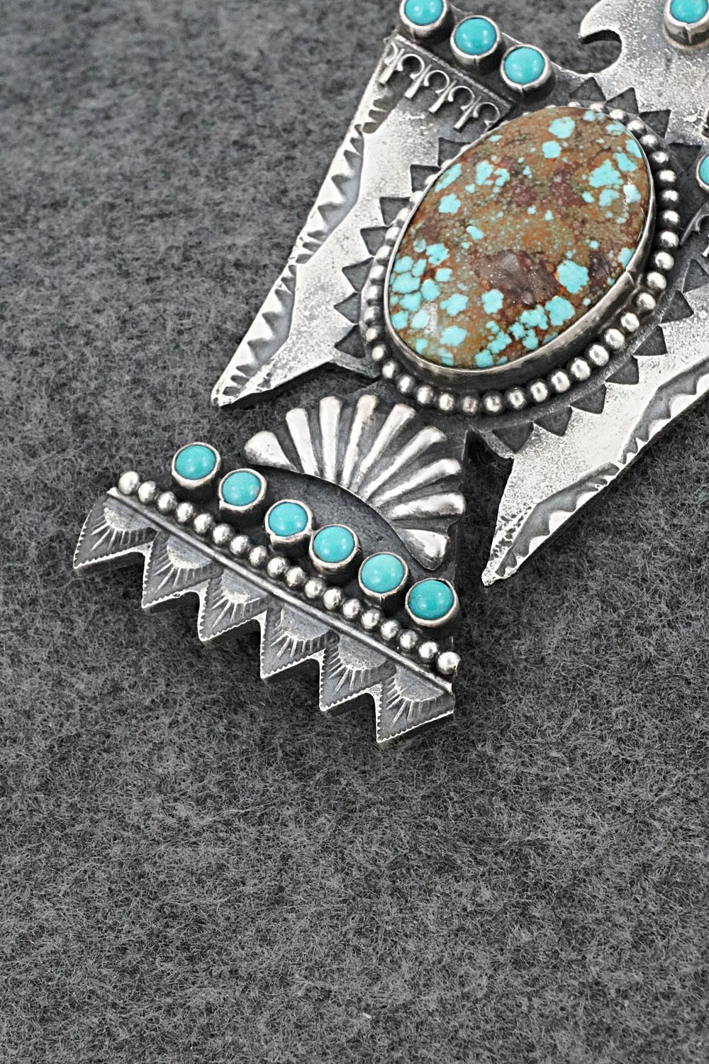 Turquoise & Sterling Silver Pendant - Shawn Cayatineto