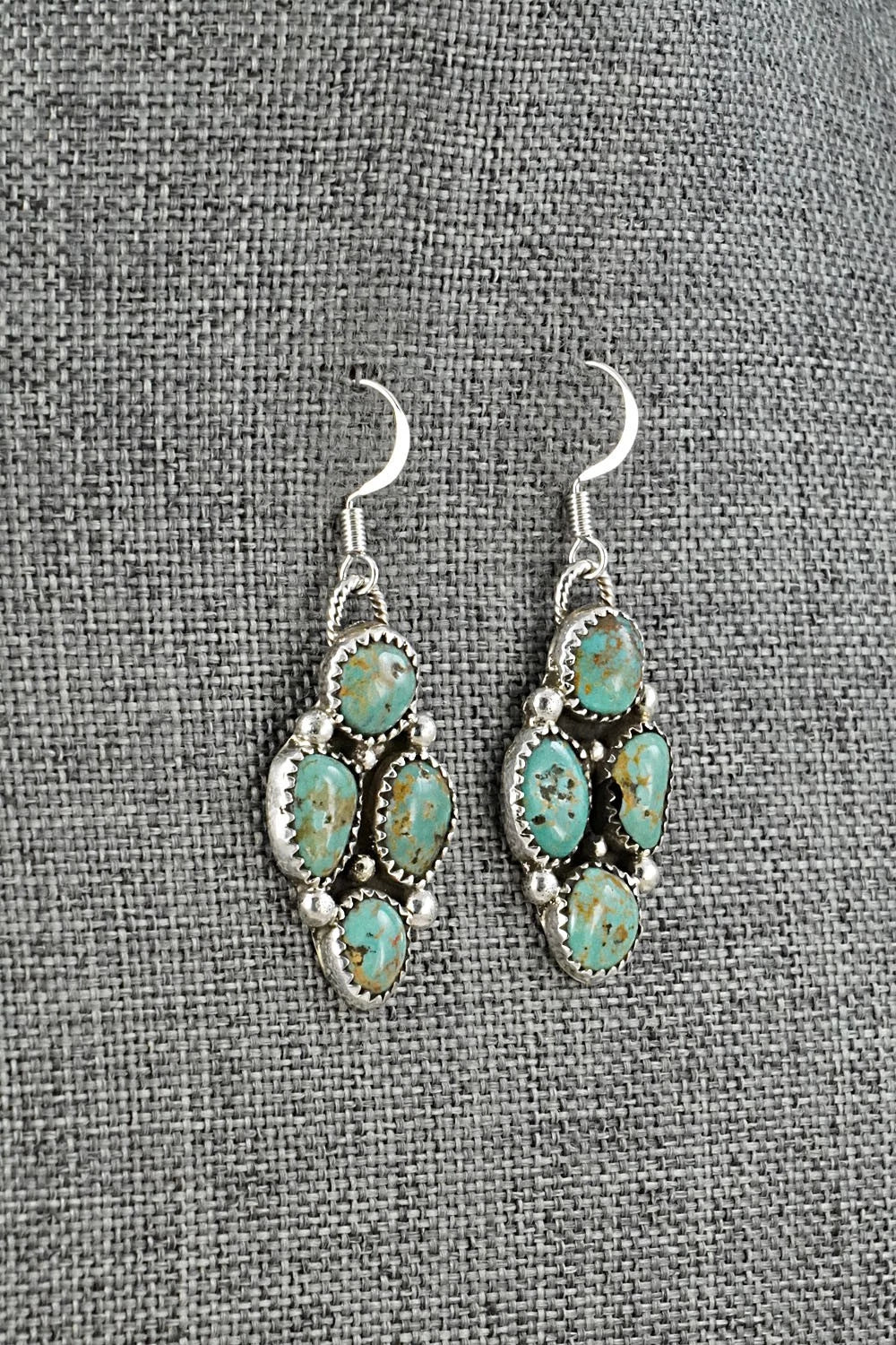 Turquoise & Sterling Silver Earrings - Priscilla Reeder