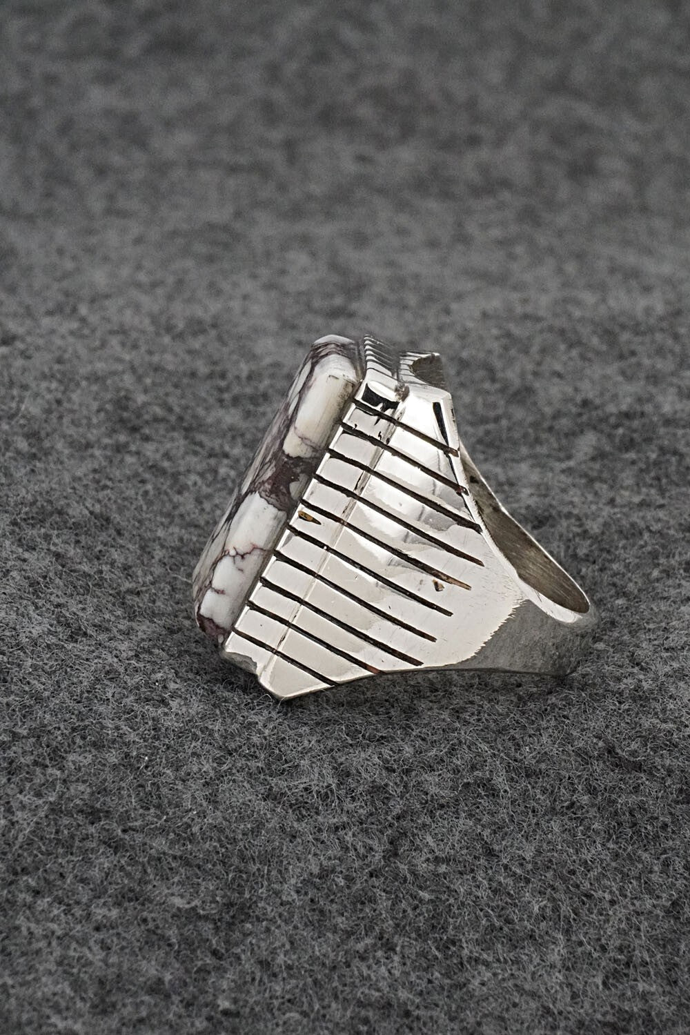 Wild Horse & Sterling Silver Ring - Trevor Jack - Size 9.5