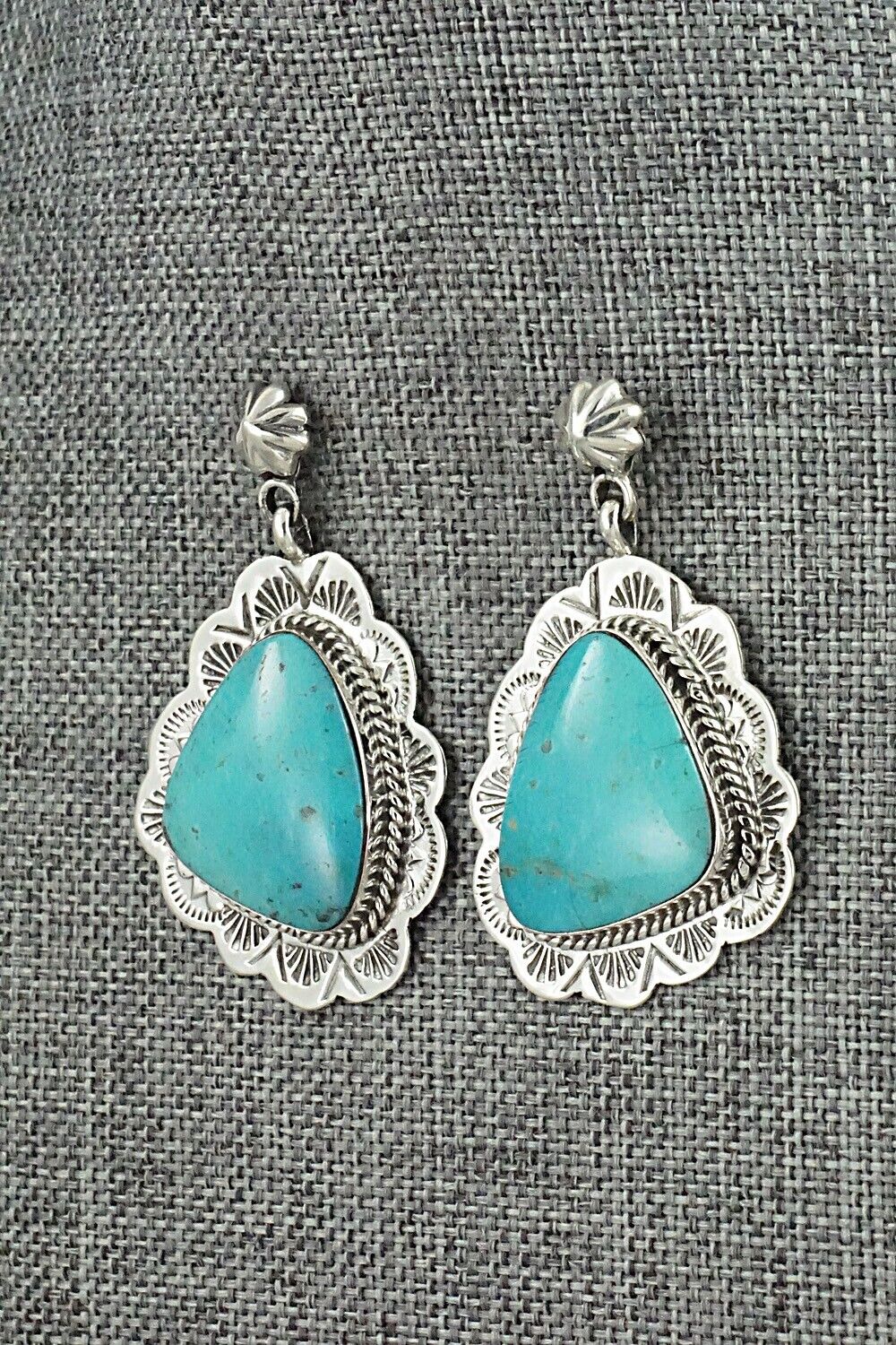 Turquoise & Sterling Silver Earrings - Phyllis Smith