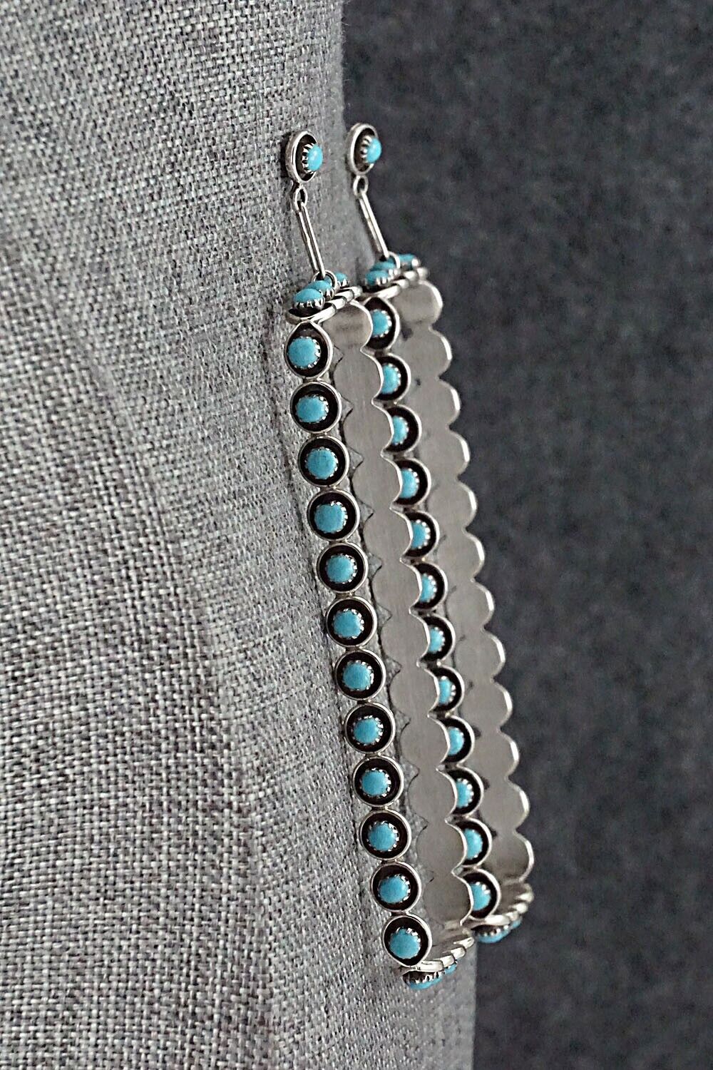 Turquoise & Sterling Silver Earrings - Iva Booqua