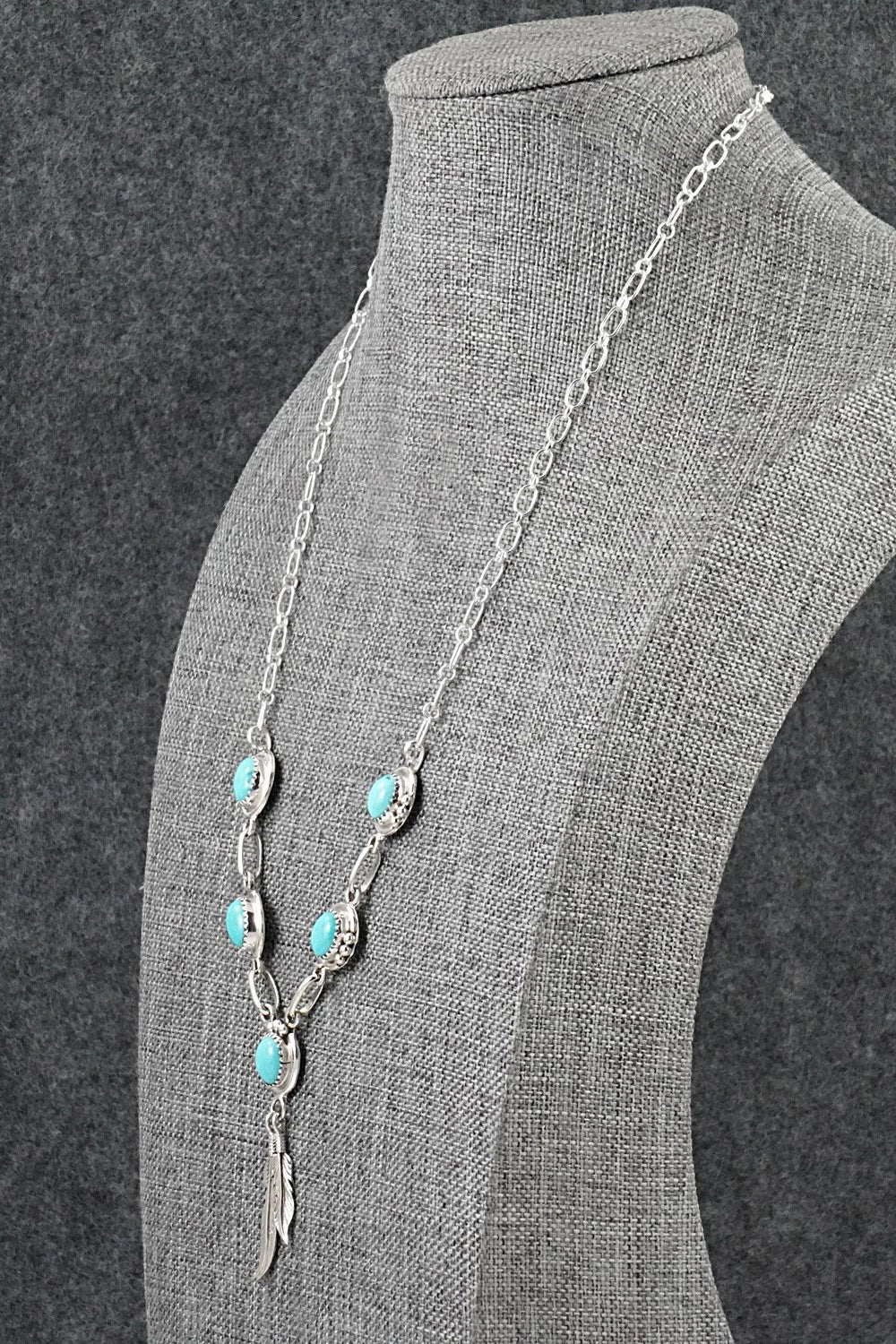 Turquoise & Sterling Silver Necklace - Verley Betone