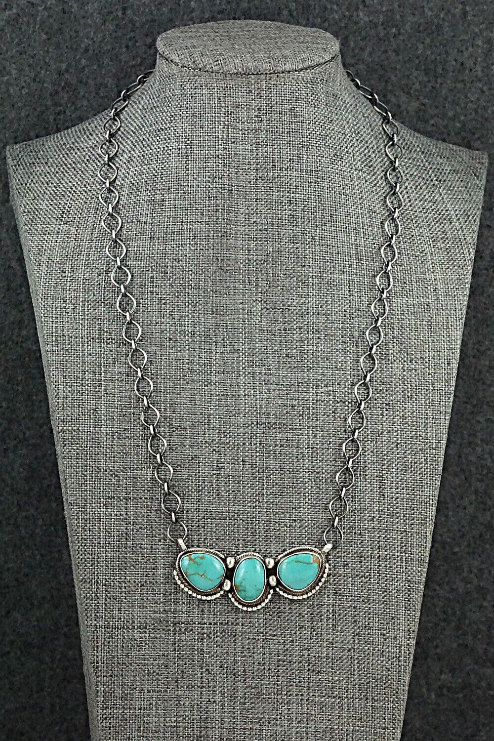 Turquoise & Sterling Silver Necklace - Kathleen Livingston