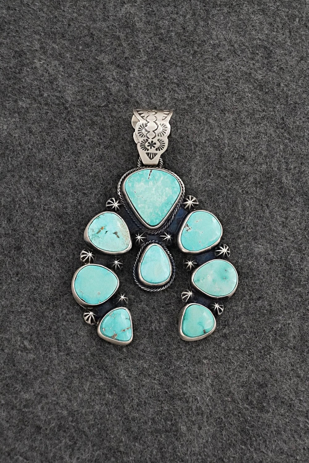 Turquoise & Sterling Silver Pendant - Darrin Livingston