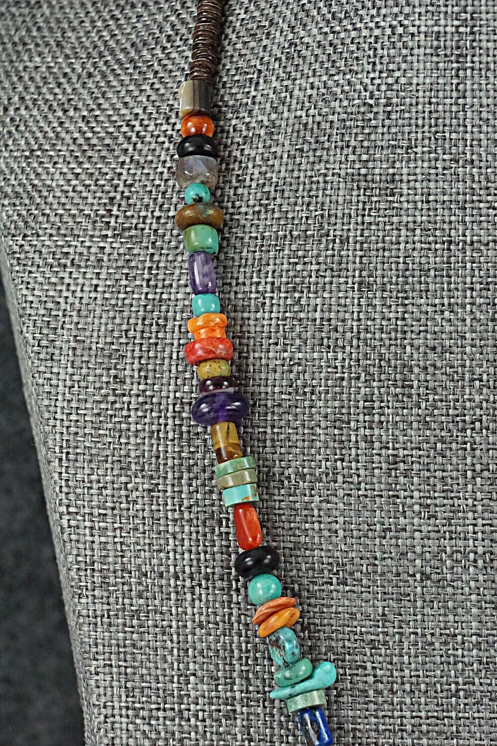 Multi-Stone and Sterling Silver Necklace - Helen Tsosie