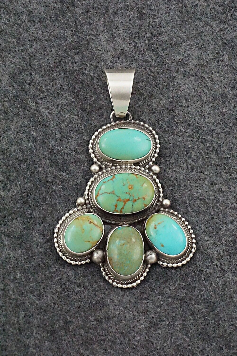 Turquoise & Sterling Silver Pendant Set - Kathleen Chavez