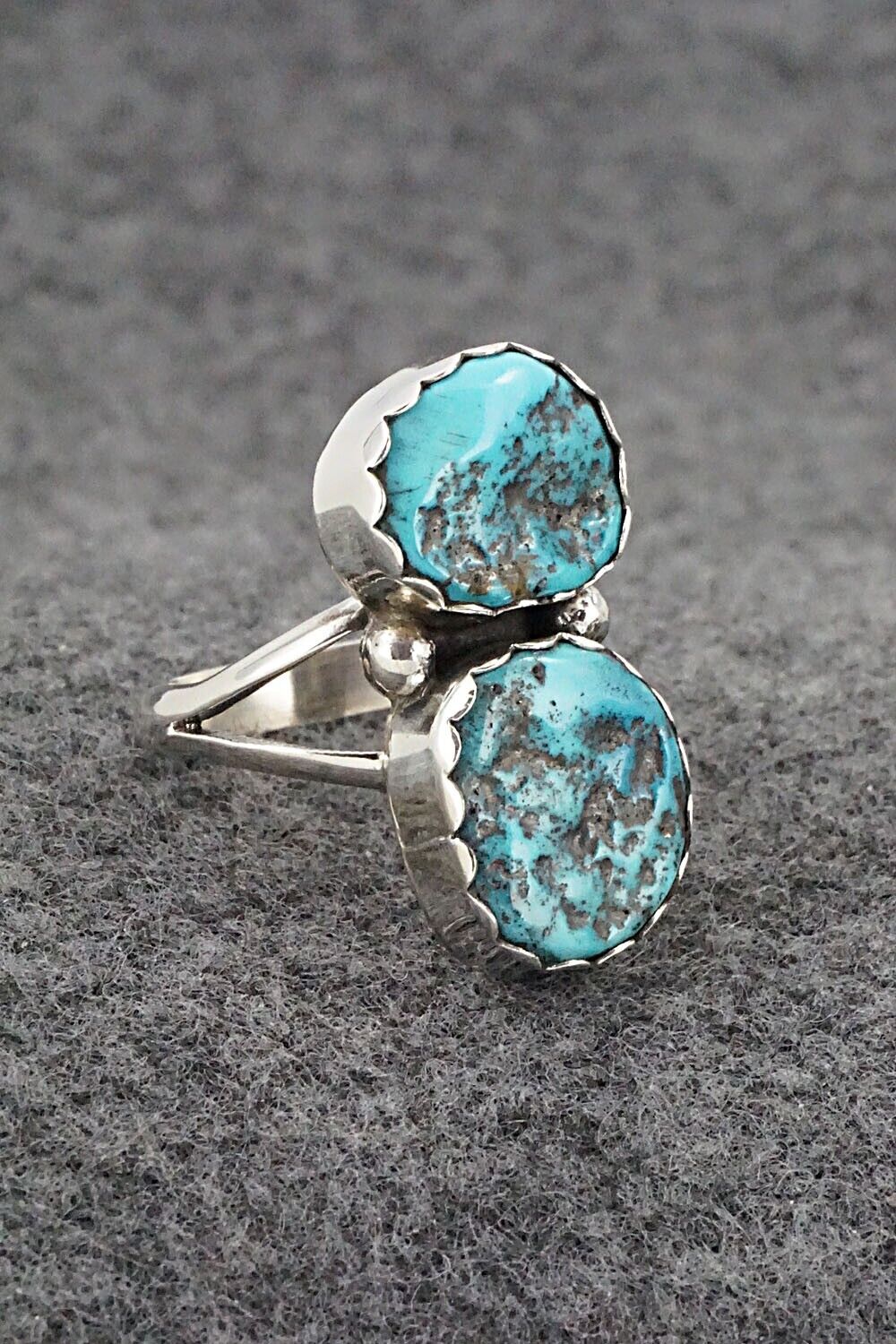 Turquoise & Sterling Silver Ring - Pearlene Spencer - Size 7