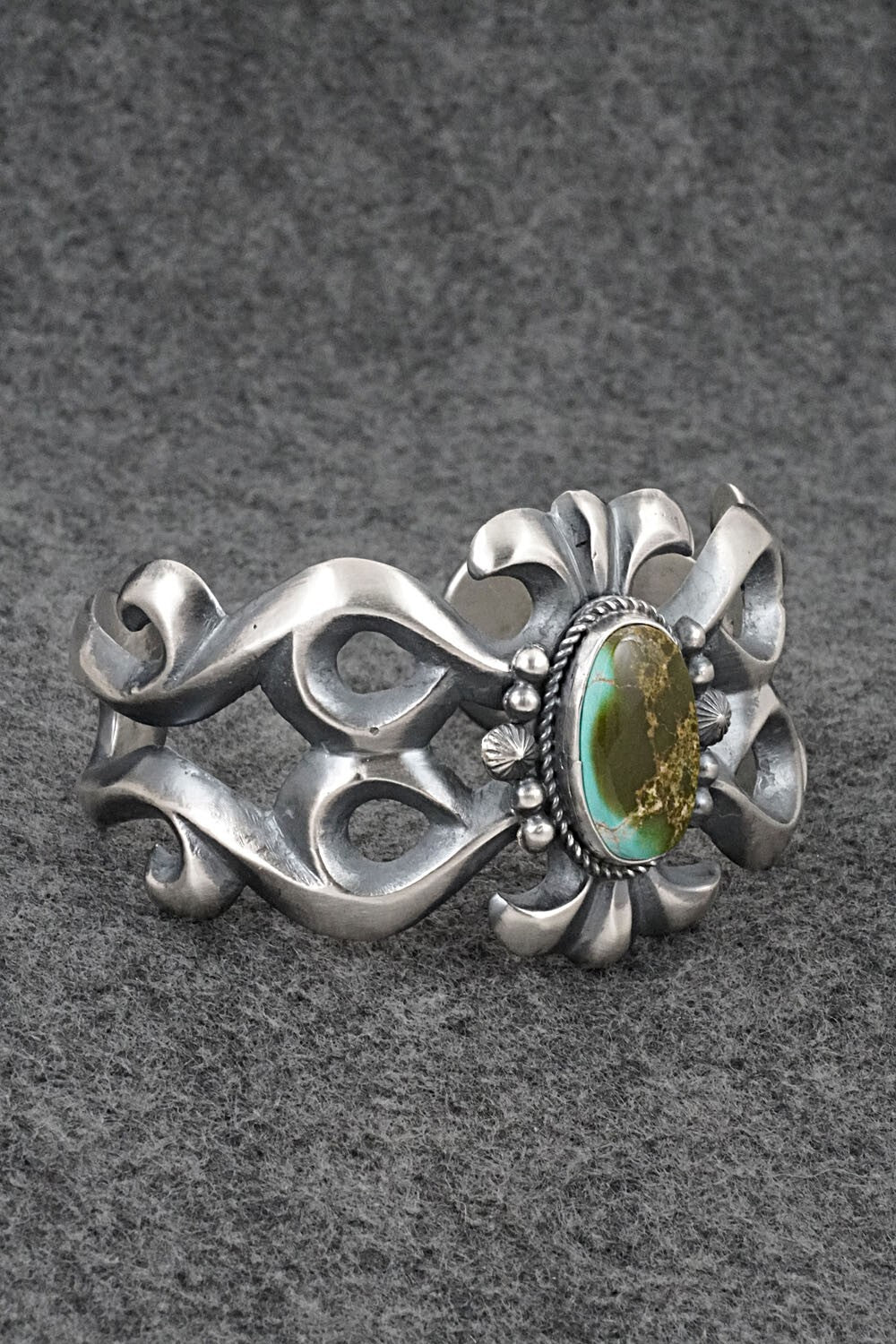 Turquoise & Sterling Silver Bracelet - Harrison Bitsue