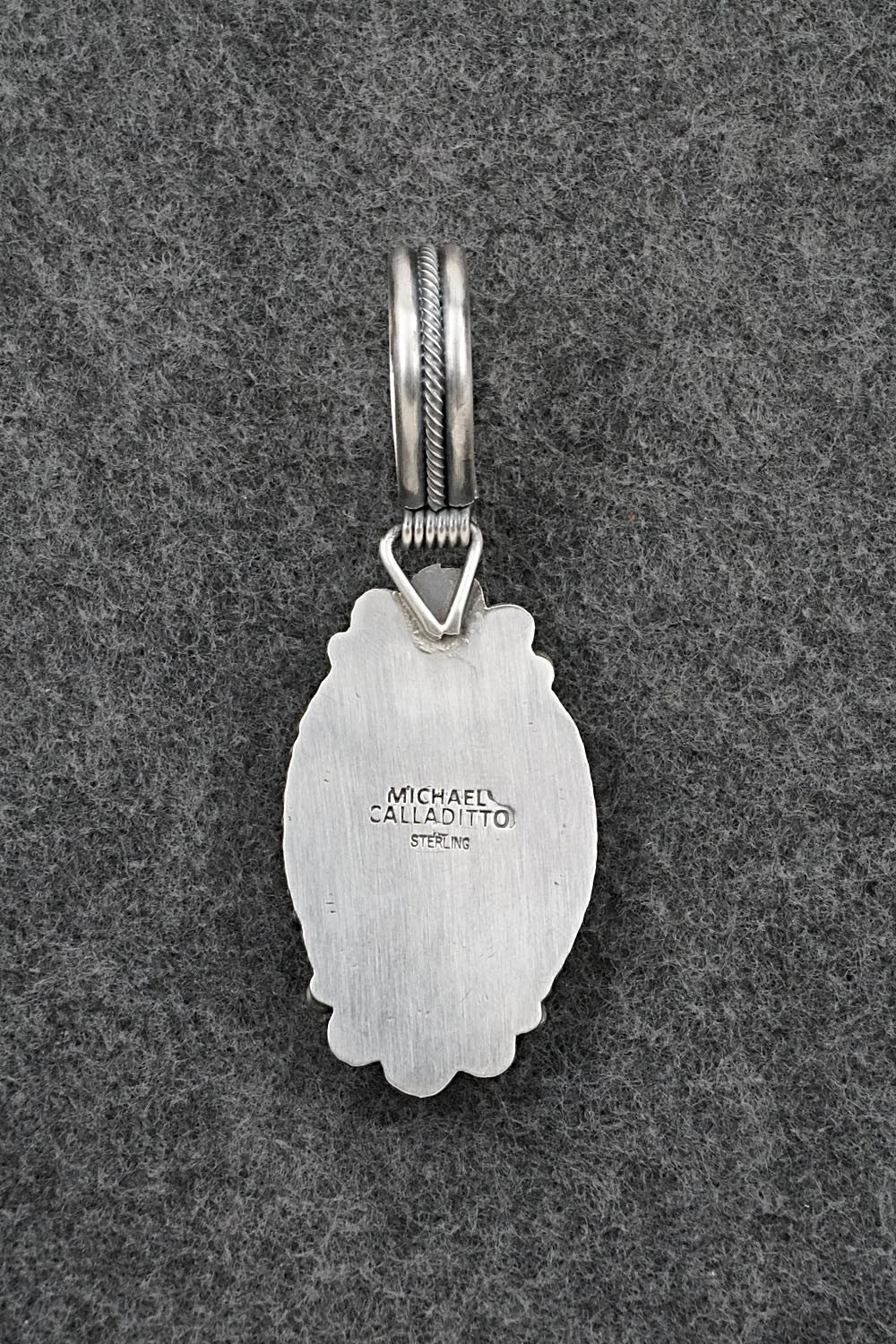 Turquoise & Sterling Silver Pendant - Michael Calladitto