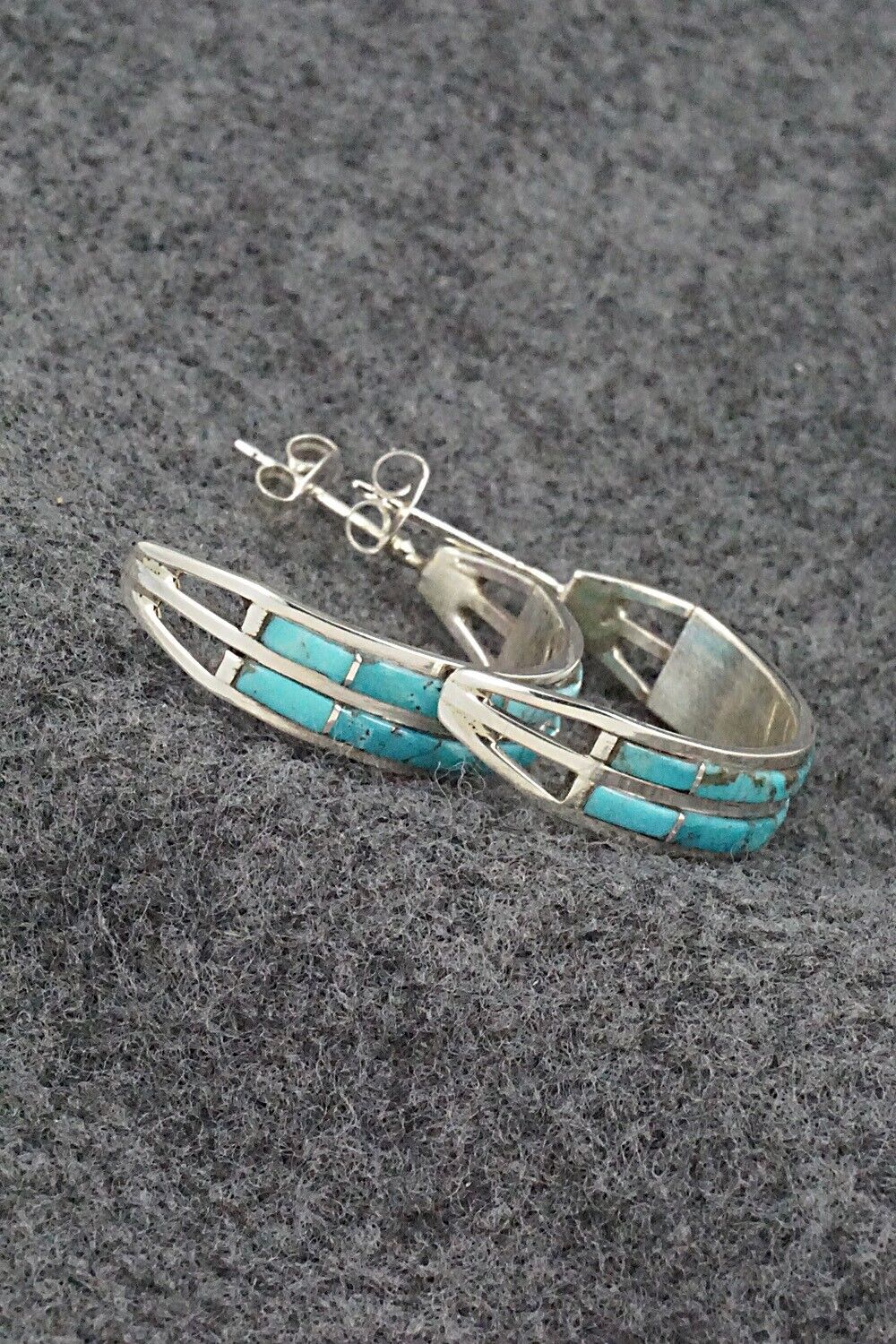 Turquoise & Sterling Silver Earrings - Andrew Enrico