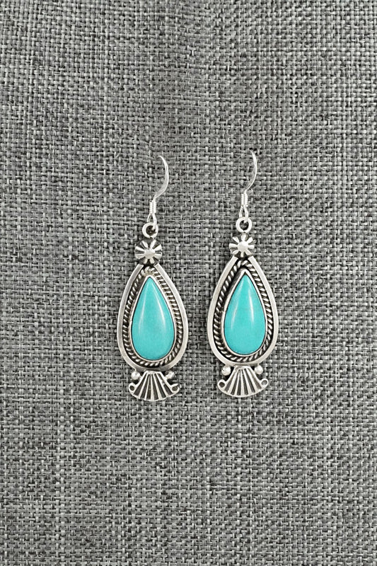 Turquoise & Sterling Silver Earrings - Verley Betone
