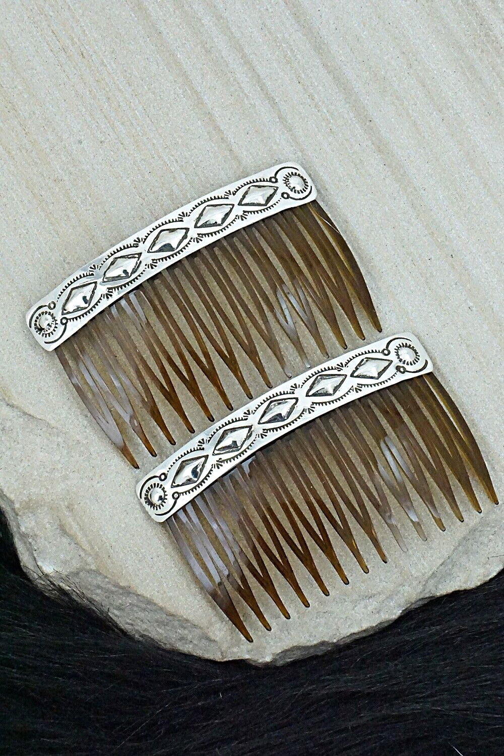 Sterling Silver Hair Combs - Jennie Blackgoat