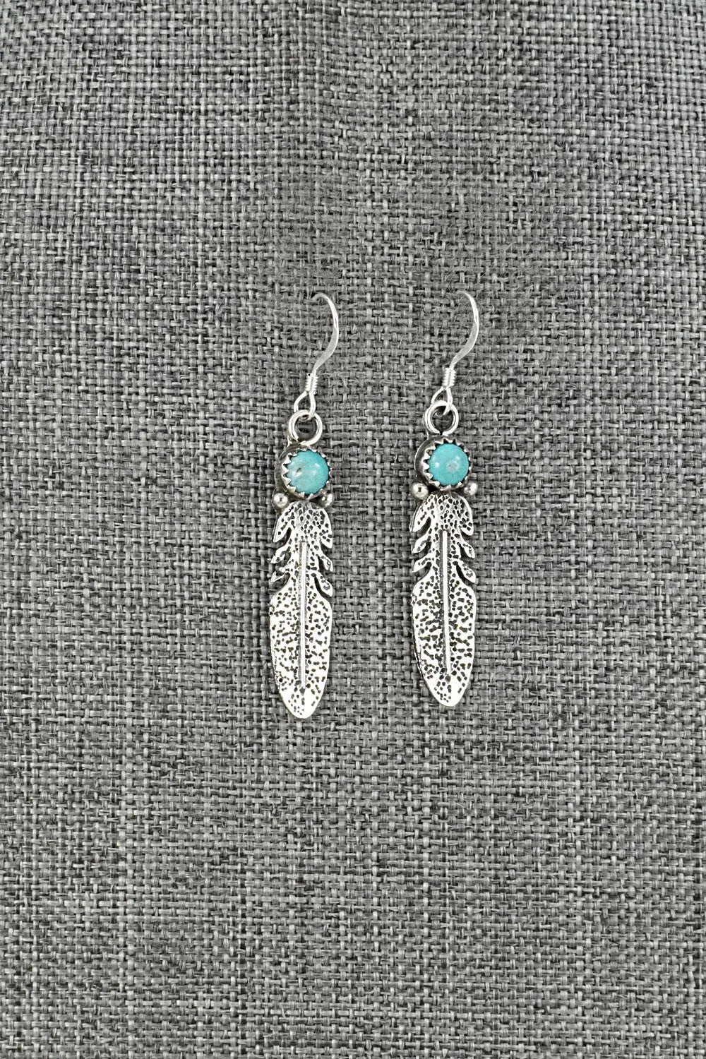 Turquoise & Sterling Silver Earrings - Adelarae Yazzie