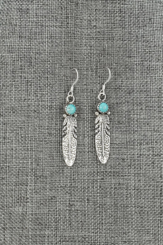 Turquoise & Sterling Silver Earrings - Adelarae Yazzie