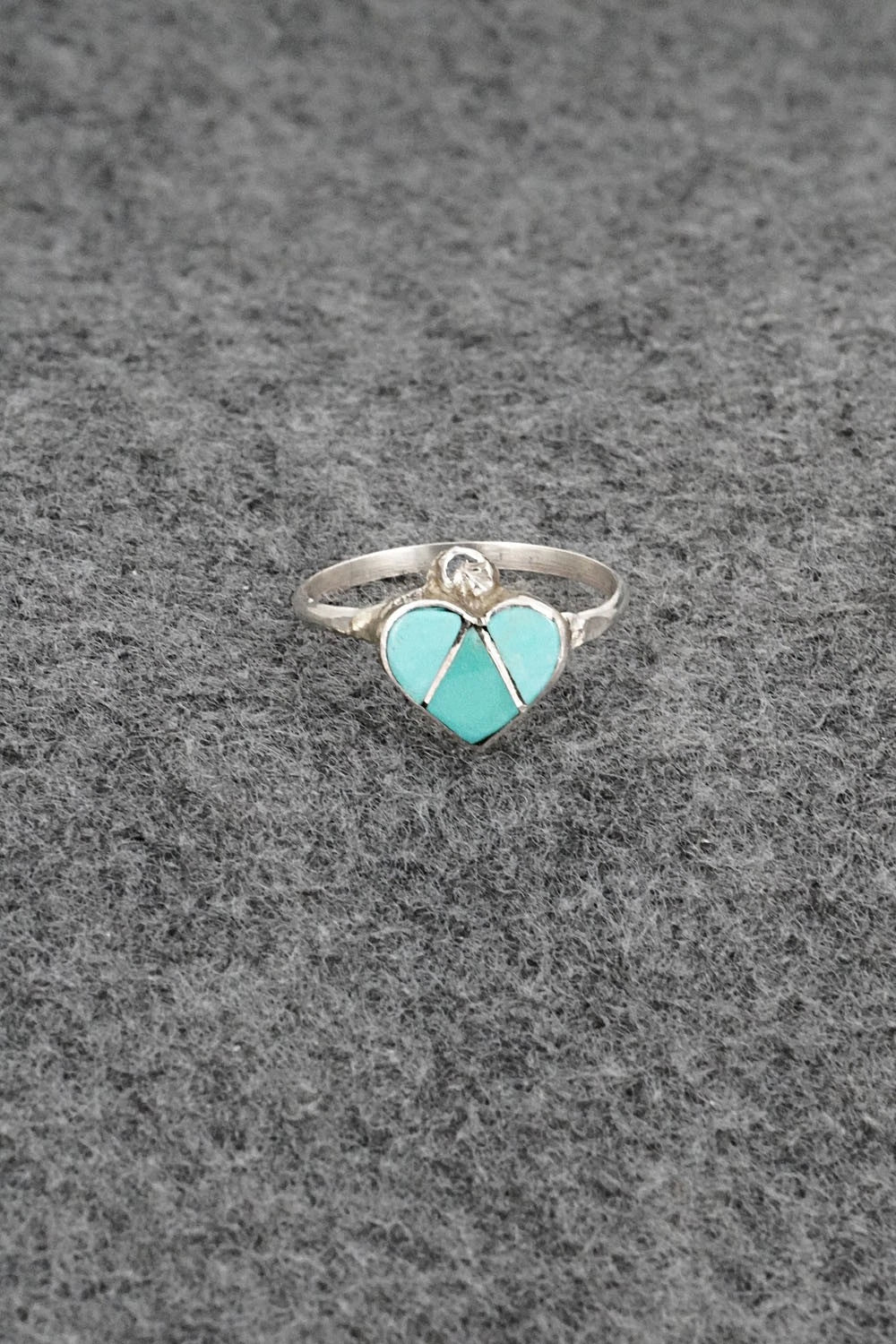 Turquoise & Sterling Silver Ring - Ola Eriacho - Size 7.5