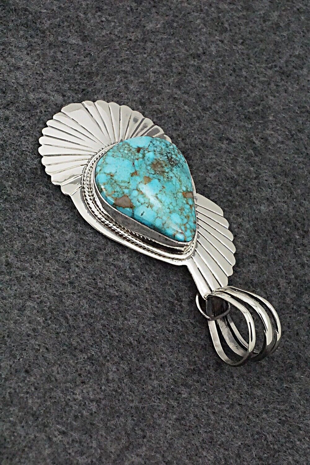 Turquoise & Sterling Silver Pendant - Randy Billy