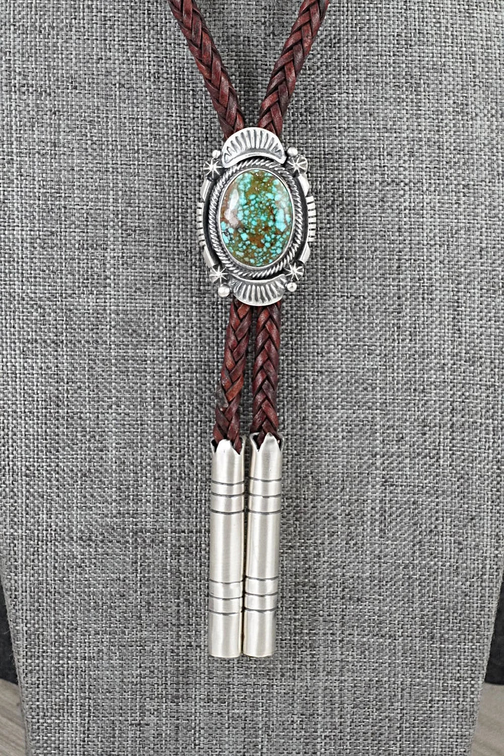 Turquoise & Sterling Silver Bolo Tie - Bob Becenti