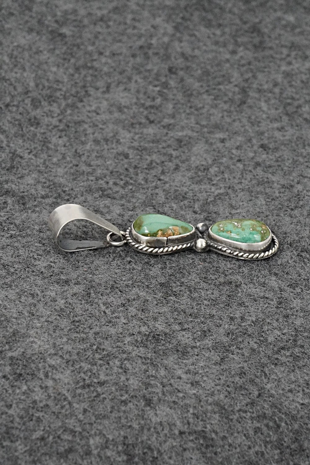 Turquoise & Sterling Silver Pendant - Eugene Gruber