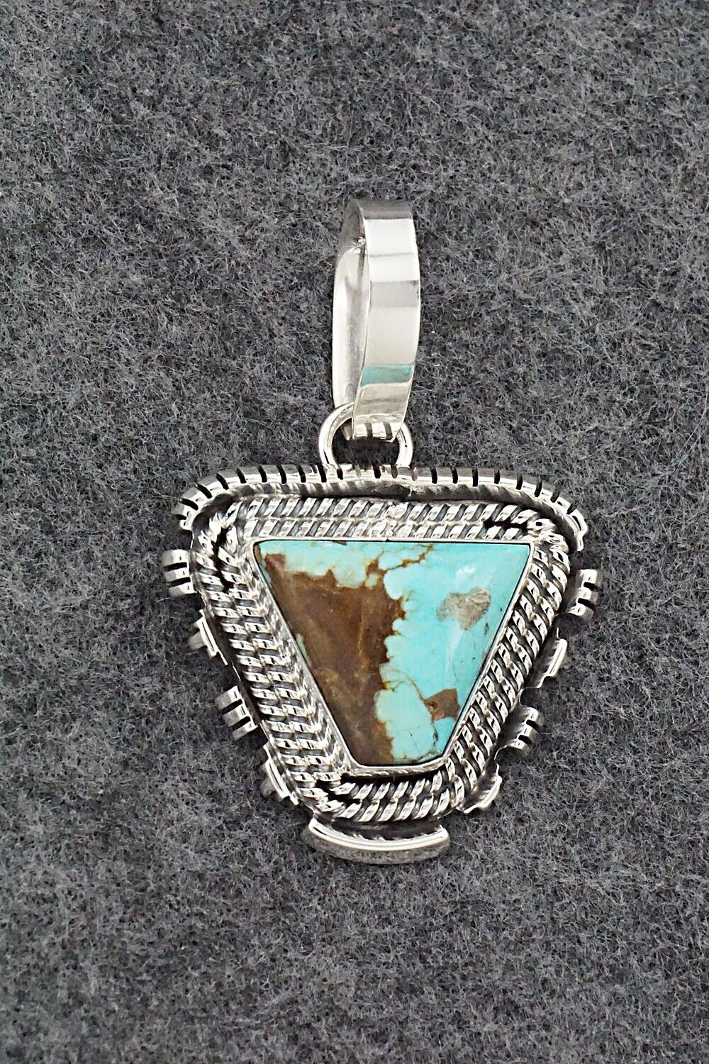 Turquoise & Sterling Silver Pendant - Randy Billy