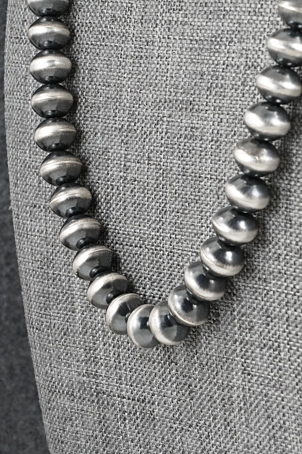 Sterling Silver Navajo Pearl Necklace 20" - Crystal Haley