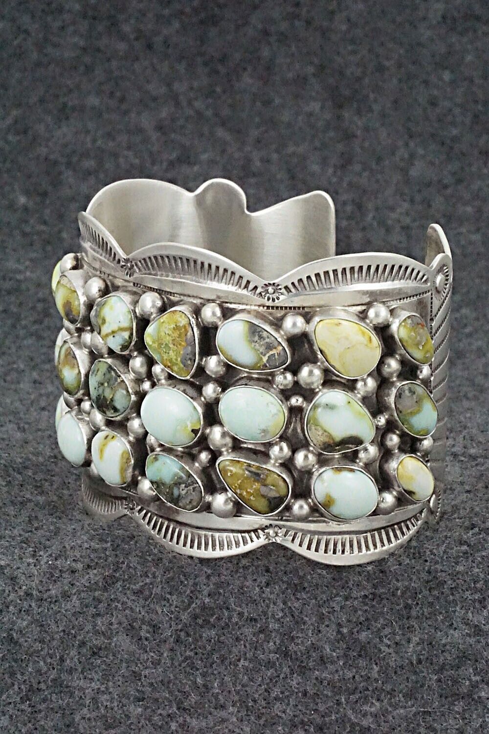 Variscite & Sterling Silver Bracelet - Tom Lewis