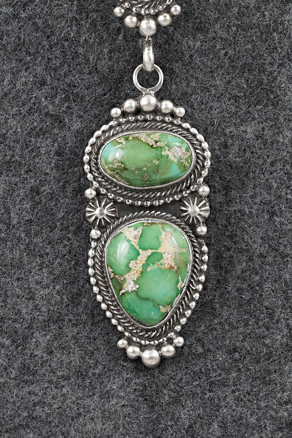 Turquoise & Sterling Silver Necklace - Tom Lewis