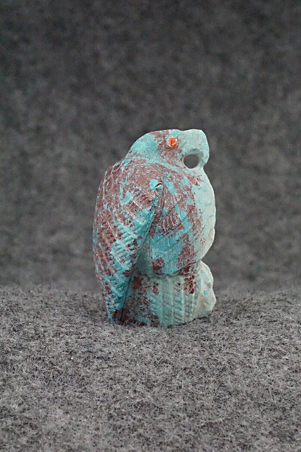 Eagle Zuni Fetish Carving - Derrick Kaamasee