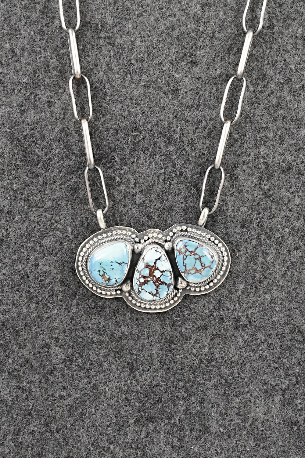 Turquoise & Sterling Silver Necklace - Darrin Livingston