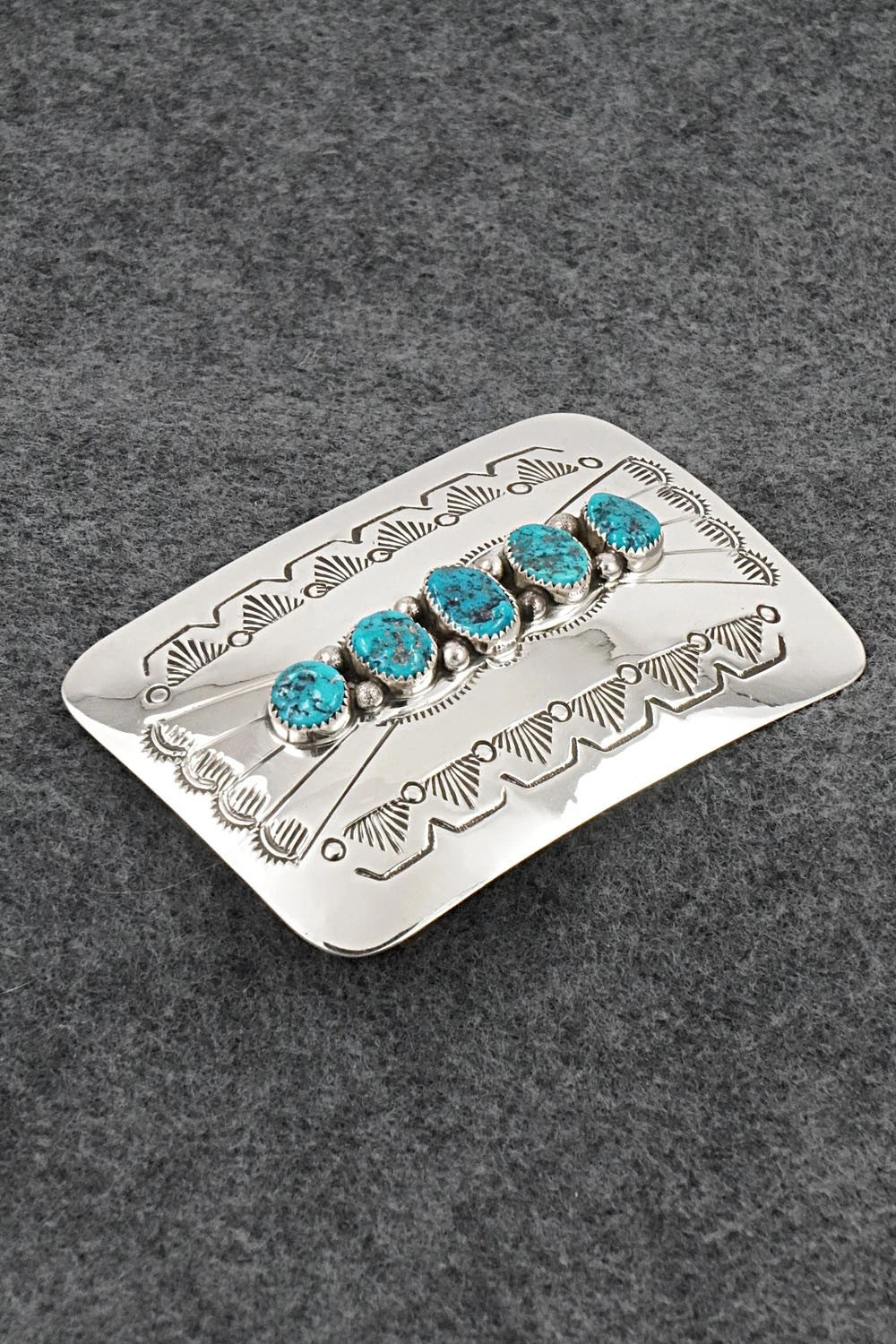 Turquoise & Sterling Silver Belt Buckle - Jolene Begay