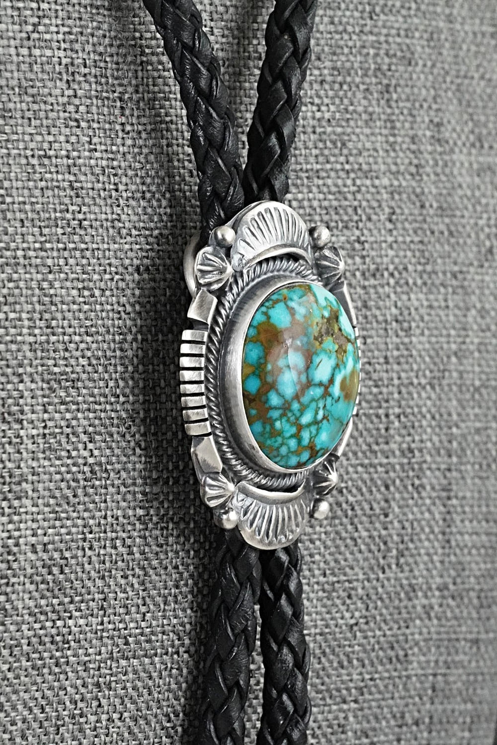 Turquoise & Sterling Silver Bolo Tie - Bob Becenti