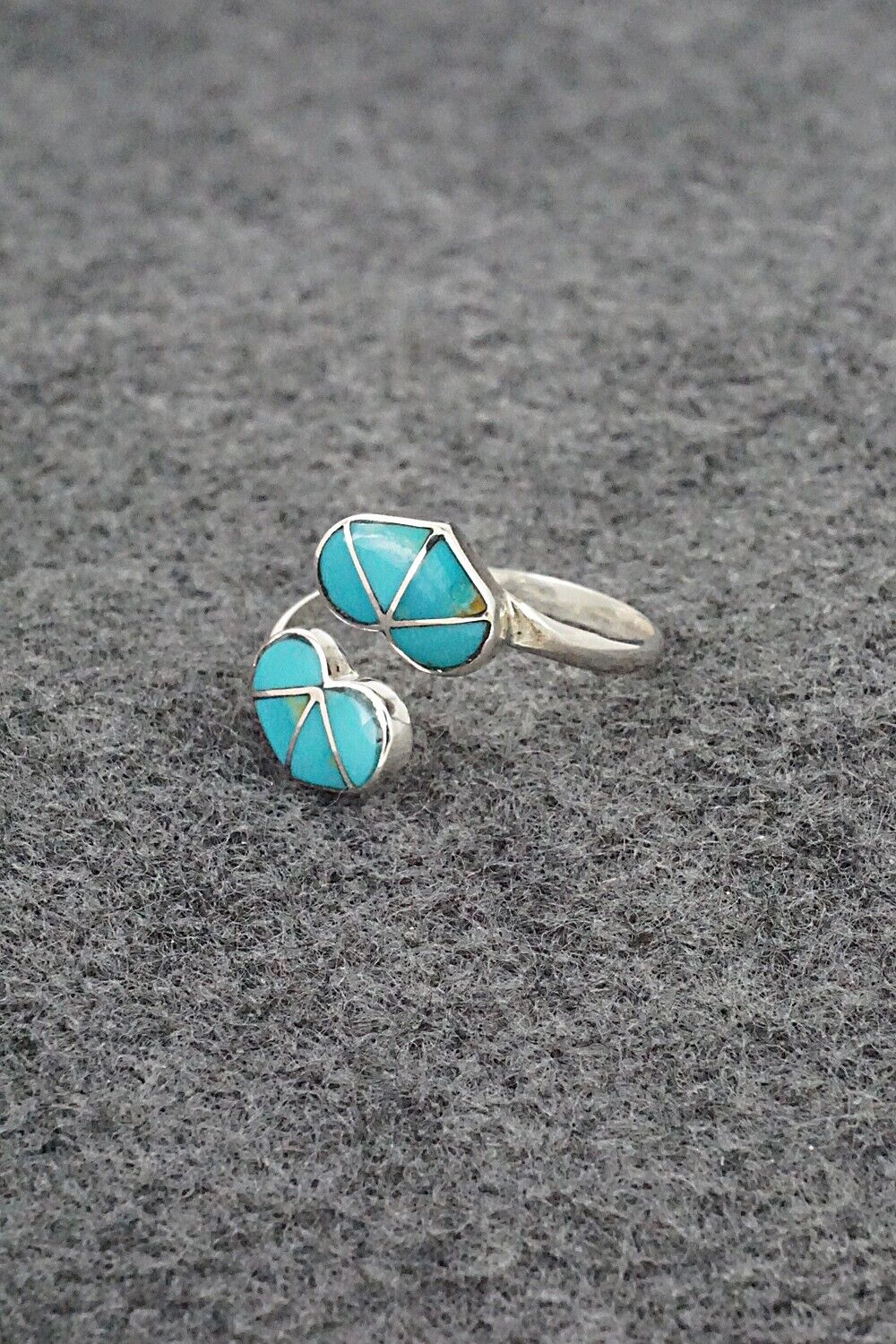 Turquoise & Sterling Silver Ring - Gina Dosedo - Size 8 Adj.