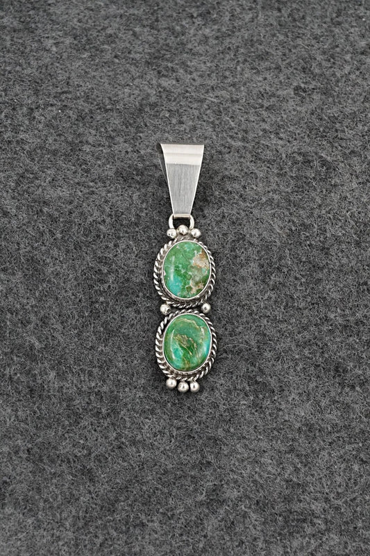 Turquoise & Sterling Silver Pendant - Rena Begay